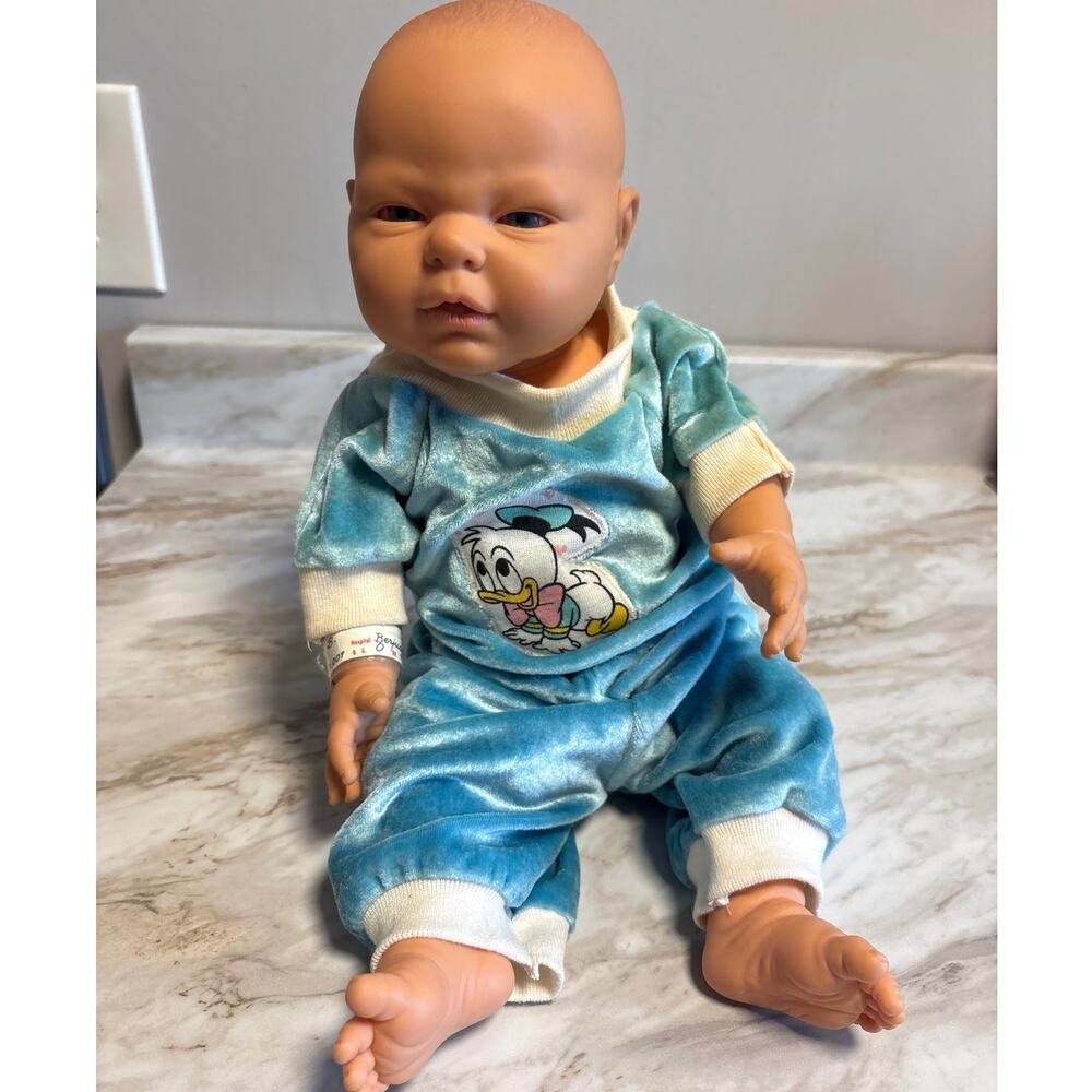 Berjusa Doll Made in Spain Anotimacally Correct Boy Diaper Wristband Outfit